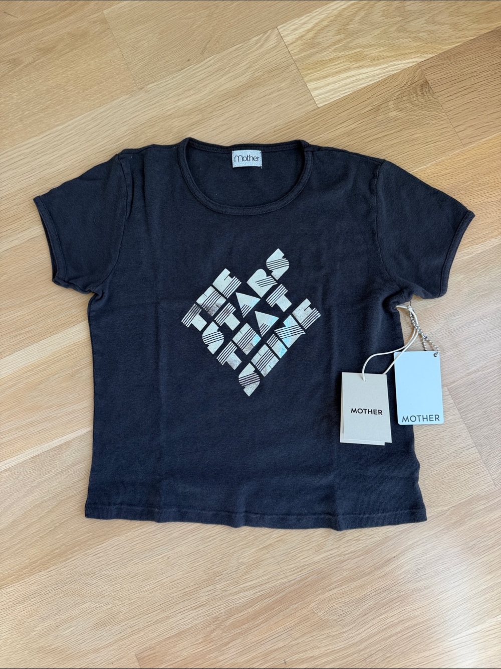 MOTHER Black Short-Sleeve Graphic Tee